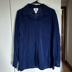 Talbots Navy Blue Button Down Shirt
